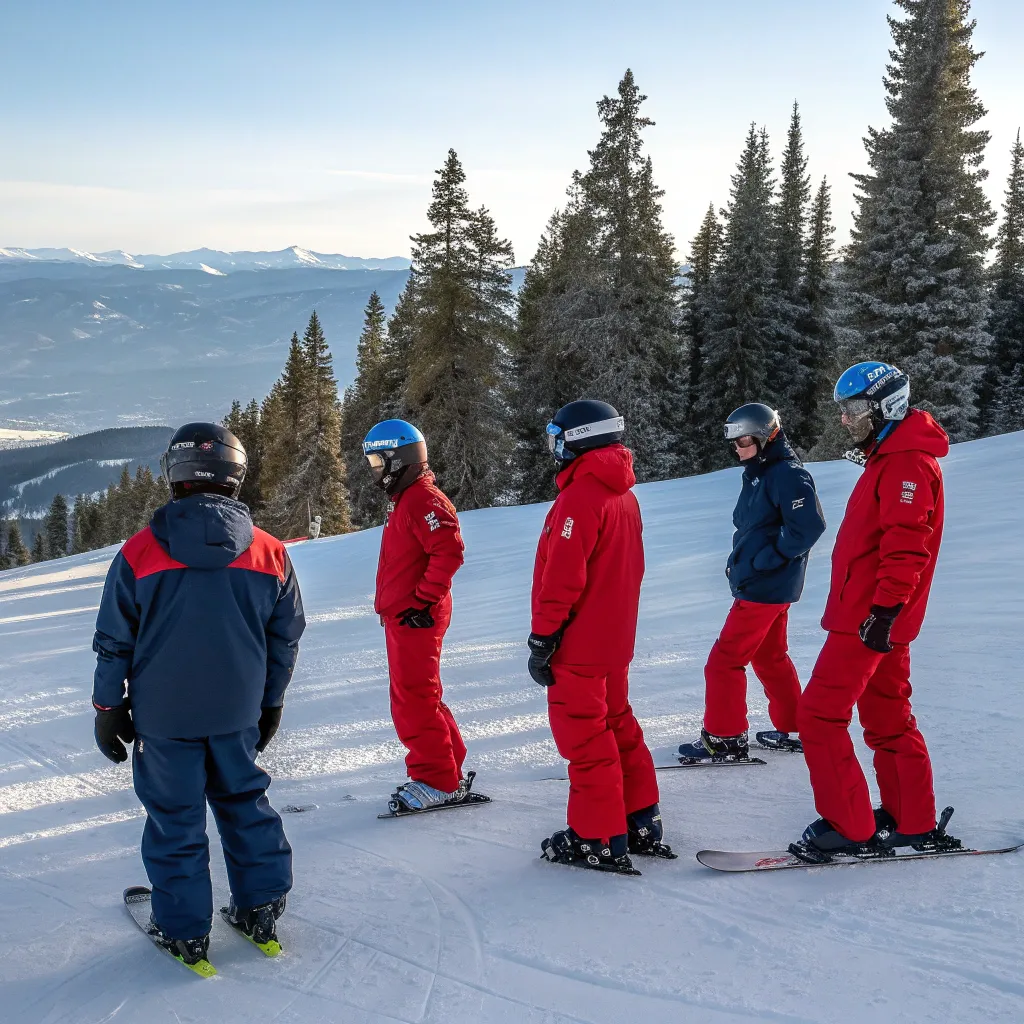 Group of ski instructors