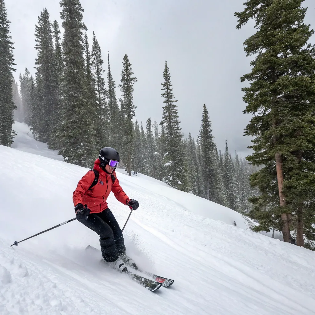 Emily on the ski trails